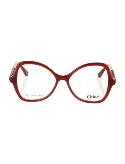 Pre-owned Chloé Oversize Eyeglasses In Pink