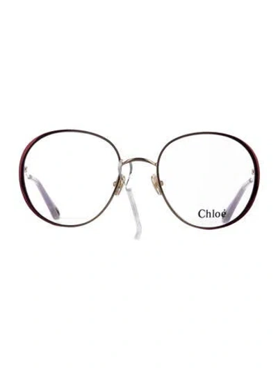 Pre-owned Chloé Oversize Eyeglasses In Purple