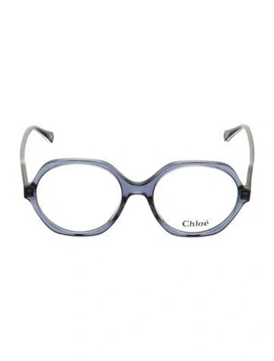 Pre-owned Chloé Oversize Eyeglasses W/ Tags In Blue
