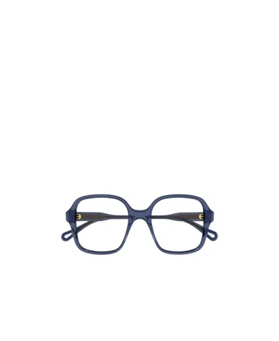 Chloé Oversize Frame Glasses In Blue