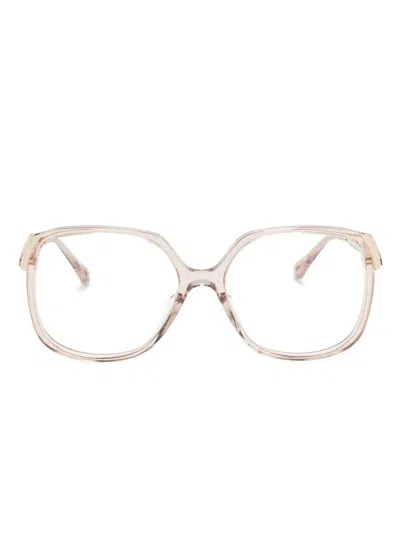 Chloé Oversize-frame Glasses In Gold