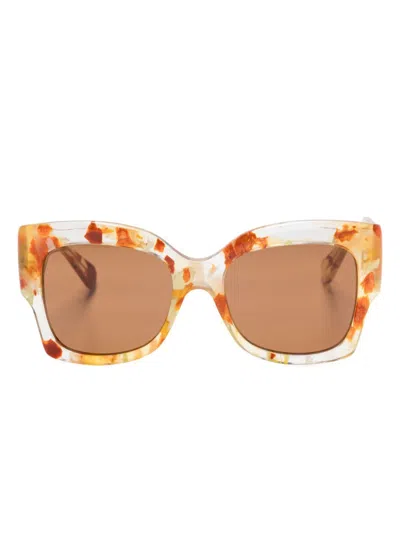 Chloé Oversize-frame Sunglasses In 黄色