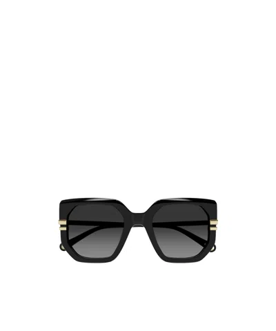 CHLOÉ CHLOÉ EYEWEAR OVERSIZED SQUARE FRAME SUNGLASSES