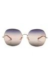 Chloé Oversize-frame Sunglasses In Gold