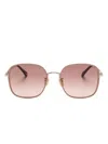 Chloé Oversize-frame Sunglasses In Gold