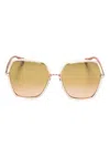 Chloé Oversize-frame Sunglasses In Orange