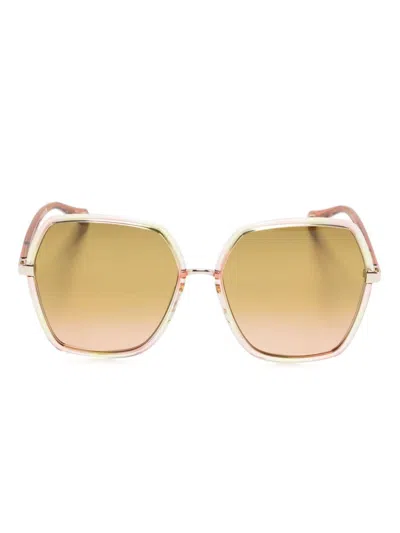 Chloé Oversize-frame Sunglasses In Orange