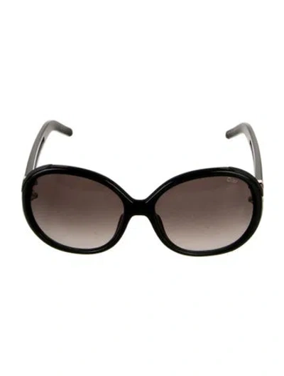 Pre-owned Chloé Oversize Gradient Sunglasses In Black