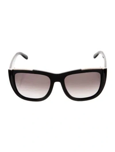 Pre-owned Chloé Oversize Gradient Sunglasses In Black