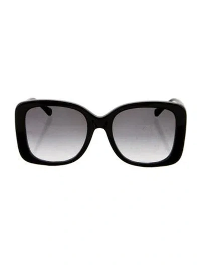 Pre-owned Chloé Oversize Gradient Sunglasses In Black