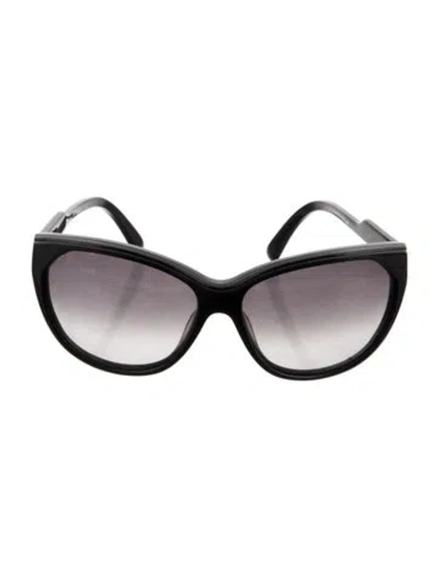 Pre-owned Chloé Oversize Gradient Sunglasses In Black