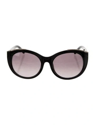 Pre-owned Chloé Oversize Gradient Sunglasses In Black