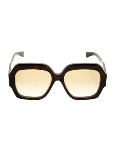 Pre-owned Chloé Oversize Gradient Sunglasses In Brown