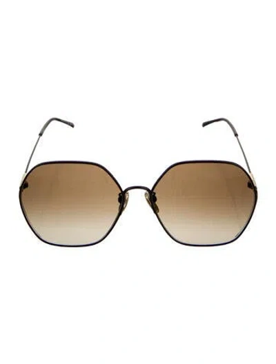 Pre-owned Chloé Oversize Gradient Sunglasses In Brown