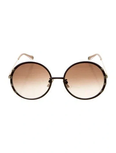 Pre-owned Chloé Oversize Gradient Sunglasses In Brown