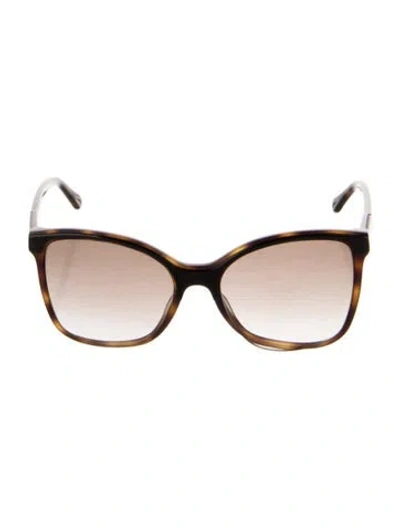 Pre-owned Chloé Oversize Gradient Sunglasses In Brown