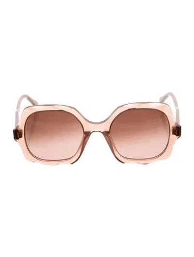 Pre-owned Chloé Oversize Gradient Sunglasses In Brown