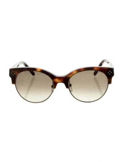 Pre-owned Chloé Oversize Gradient Sunglasses In Brown