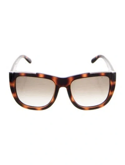 Pre-owned Chloé Oversize Gradient Sunglasses In Brown