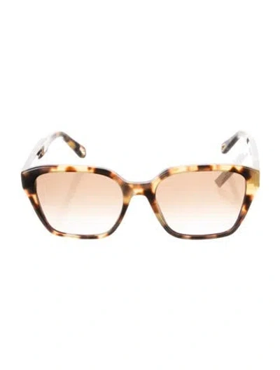 Pre-owned Chloé Oversize Gradient Sunglasses In Brown