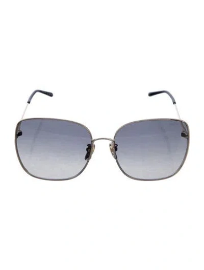 Pre-owned Chloé Oversize Gradient Sunglasses In Gold