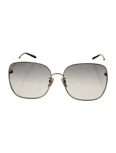 Pre-owned Chloé Oversize Gradient Sunglasses In Gold