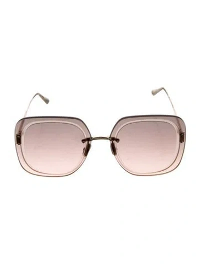 Pre-owned Chloé Oversize Gradient Sunglasses In Gold