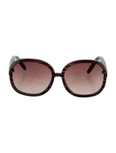 Pre-owned Chloé Oversize Gradient Sunglasses In Gray