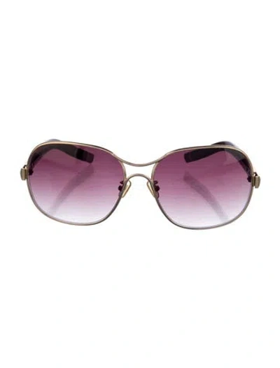 Pre-owned Chloé Oversize Gradient Sunglasses In Multi