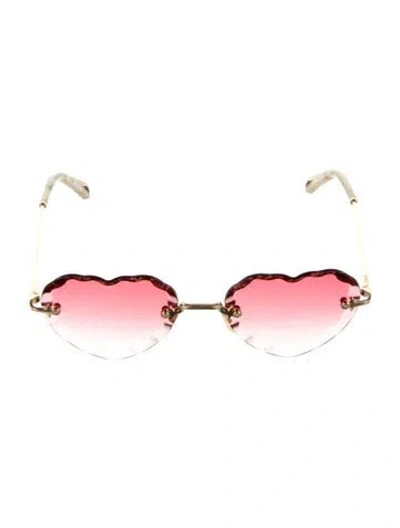 Pre-owned Chloé Oversize Gradient Sunglasses In Multi