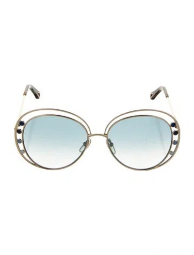Pre-owned Chloé Oversize Gradient Sunglasses In Multi