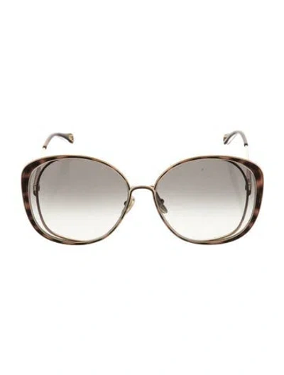 Pre-owned Chloé Oversize Gradient Sunglasses In Multi