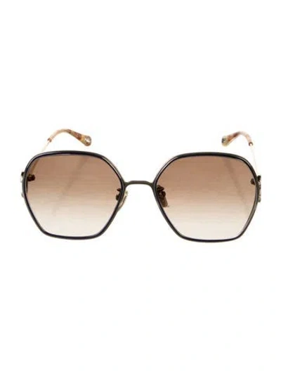 Pre-owned Chloé Oversize Gradient Sunglasses In Multi