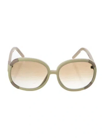 Pre-owned Chloé Oversize Gradient Sunglasses In Neutral