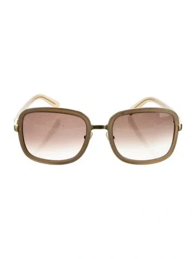 Pre-owned Chloé Oversize Gradient Sunglasses In Neutral