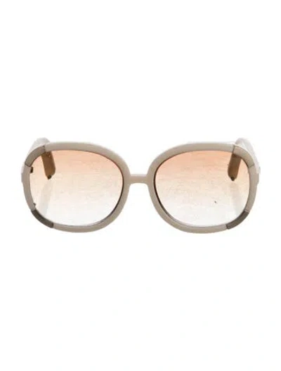 Pre-owned Chloé Oversize Gradient Sunglasses In Neutral