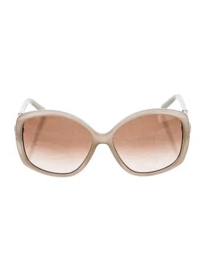 Pre-owned Chloé Oversize Gradient Sunglasses In Neutral