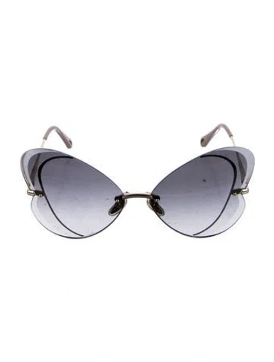 Pre-owned Chloé Oversize Gradient Sunglasses In Neutral
