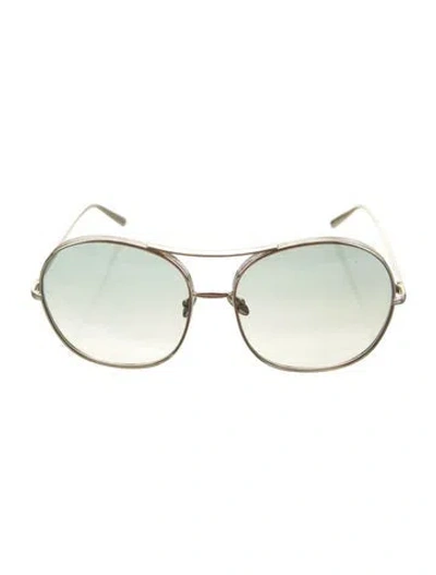 Pre-owned Chloé Oversize Gradient Sunglasses In Neutrals