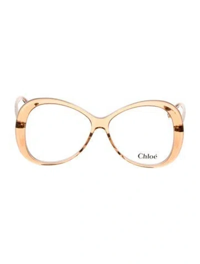 Pre-owned Chloé Oversize Gradient Sunglasses In Neutrals