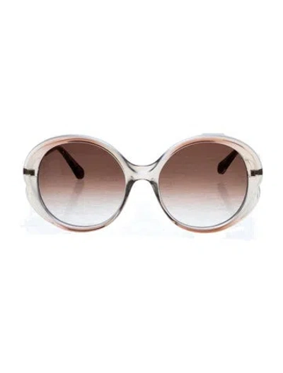 Pre-owned Chloé Oversize Gradient Sunglasses In Pink