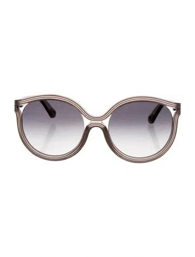 Pre-owned Chloé Oversize Gradient Sunglasses In Pink
