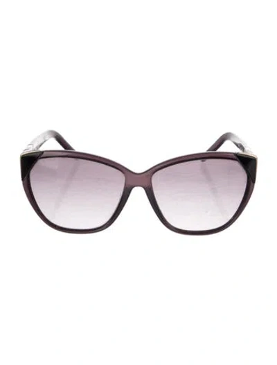 Pre-owned Chloé Oversize Gradient Sunglasses In Purple