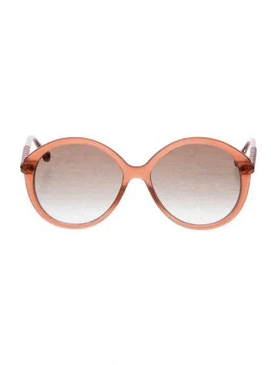 Pre-owned Chloé Oversize Gradient Sunglasses In Red