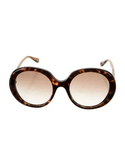 Pre-owned Chloé Oversize Gradient Sunglasses W/ Tags In Brown