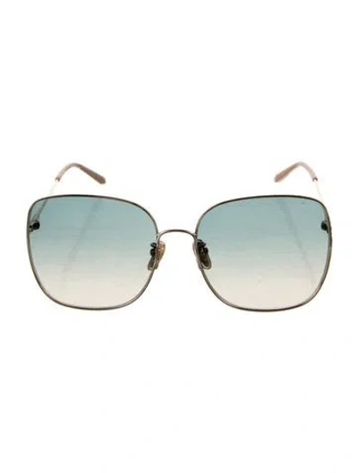 Pre-owned Chloé Oversize Gradient Sunglasses W/ Tags In Gold