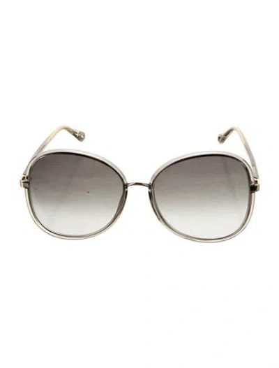 Pre-owned Chloé Oversize Gradient Sunglasses W/ Tags In Gray