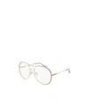 Chloé Oversize Round-aviator Glasses In White