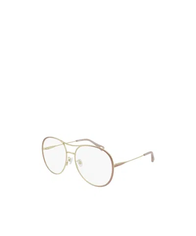 Chloé Oversize Round-aviator Glasses In White