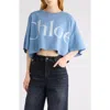 Chloé Oversize Signature Logo Crop Graphic T-shirt